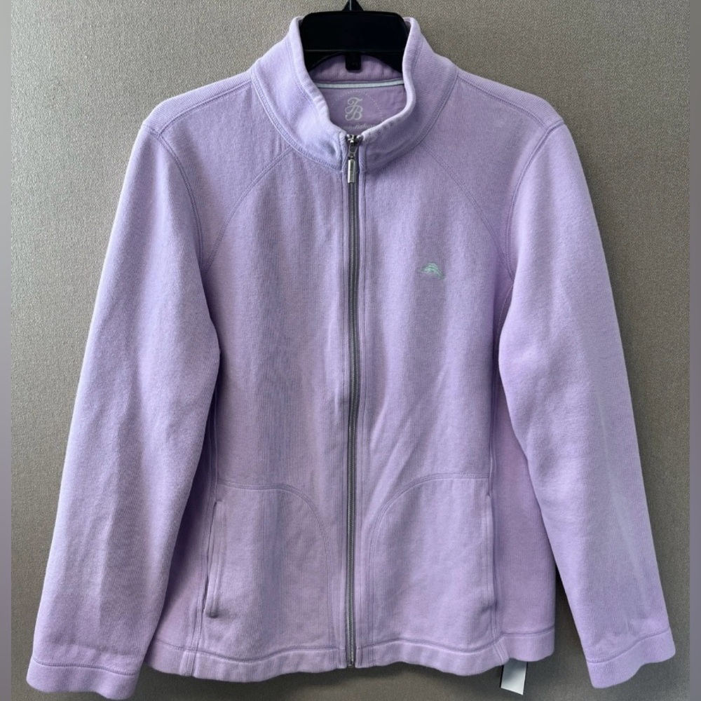Tommy Bahama Lavender Zip Up Sweater Sweatshirt